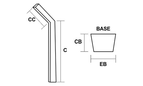 Mourões de Concreto Curvo Desenho Técnico
